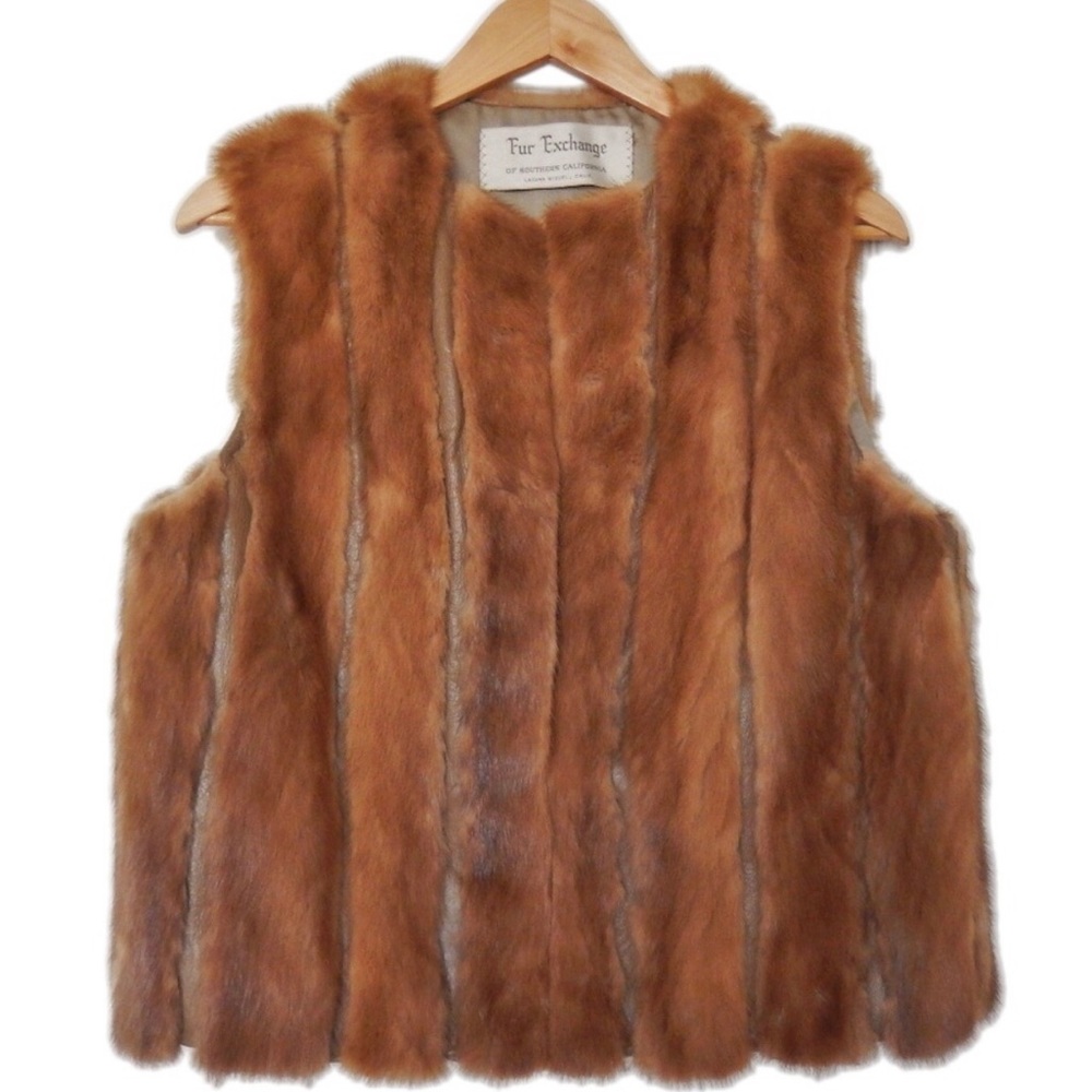 MINK FUR AND LEATHER VEST GENUINE LUXURIOUSLY SOFT WARM APRÉS SKI!
